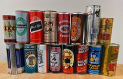16 Foreign Large Beer Cans APPROX 16oz WHITBREAD-TETLEY-YOUNGERS-PIPER-TUBORG…