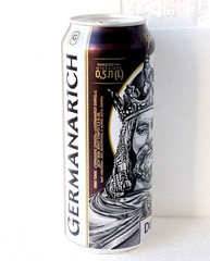 Empty Beer Can GERMANARICH Dunkel 500ml Obolon Ukraine 2025 Bottom Open