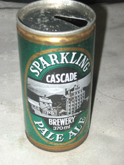 Vintage 70’s 370ml Steel Ribbed Cascade Brewery Sparkling Pale Ale Open Beer Can