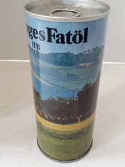 GRANGES FATOL IIB Beer Can 16 oz Steel Pull Tab Scenic Set Can SWEDEN 1970s