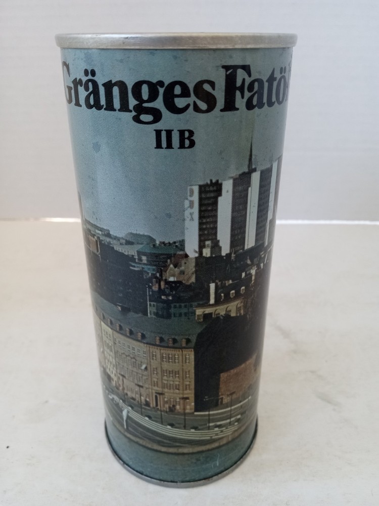 GRANGES FATOL IIB Beer Can 16 oz Steel Pull Tab Scenic Set Can SWEDEN 1970s