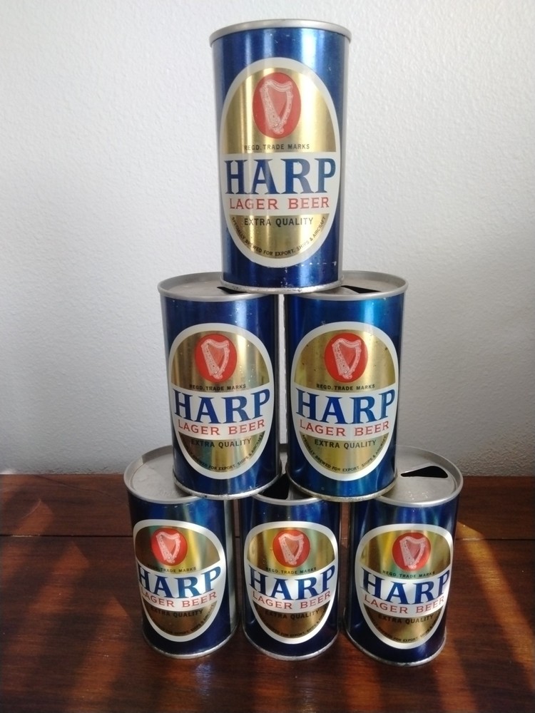 Harp Lager Beer Empty 6 Pack 1970s