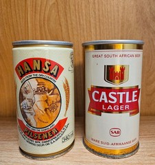 Hansa Pilsner & Castle Lager Beer Cans-Johannesburg, South Africa