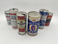 Collectible Beer Can Bundle – Vintage Mixed Brand Six Pack #21 – 1970’s-1980’s
