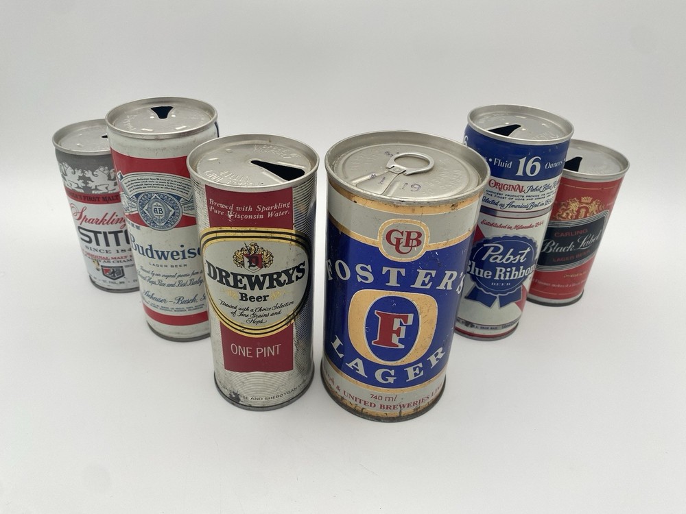 Collectible Beer Can Bundle – Vintage Mixed Brand Six Pack #21 – 1970’s-1980’s