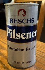 VINTAGE RESCHS PILSENER AUSTRALIAN EXPORT STEEL PINT BEER CAN