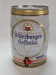 WURZBURGER HOFBRAU BEER 5 LITER MINI KEG CAN GREMAN GERMANY FAST SAME DAY SHIP