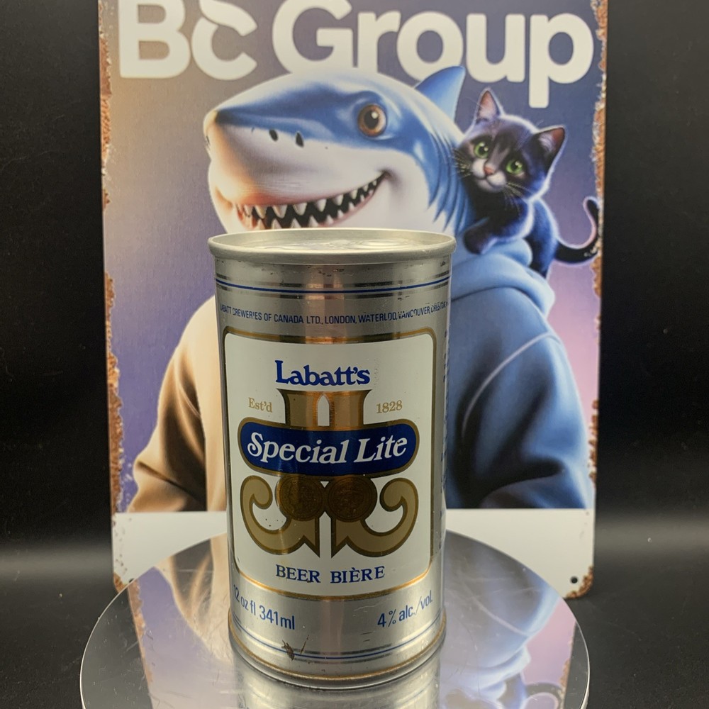 Vintage Beer Can Labatt’s Special Lite Biere Beer Empty Steel Can Canada