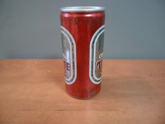 Vintage TECATE Empty Beer Can Pull Tab, Bottom Opened, Mexico Cerveza, Skinny