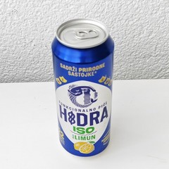 Empty Hidra ISO Lemon Flavoured Malt Drink can; 500 ml (Zagreb Brewery, Croatia)