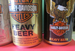 4 MILWAUKEE Harley Davidson Motorcycle Empty Beer Can HUBER BREWING MONROE WI