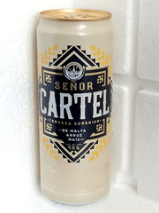 Empty Beer Can Senor CARTEL Obolon 330 ml. Ukraine 2024 Bottom open