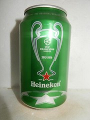 2015 HEINEKEN CHAMPIONS LEAGUE Beer can from HOLLAND for Export (33cl) Empty !!