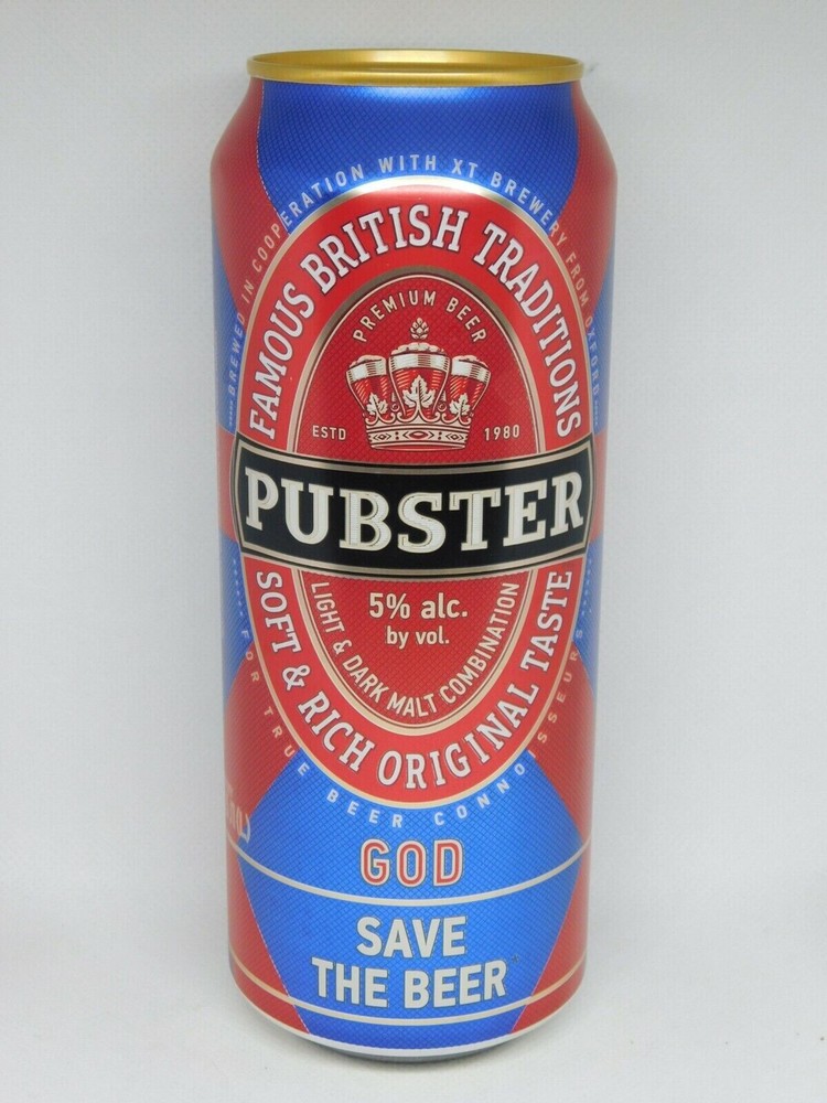 PUBSTER Empty Beer Can 500ml Ukraine 2024 Bottom Open Collectible