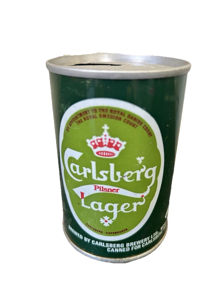 Carlsberg Lager Pilsner Empty Beer Can Steel Pull Tab England 275ml Vtg
