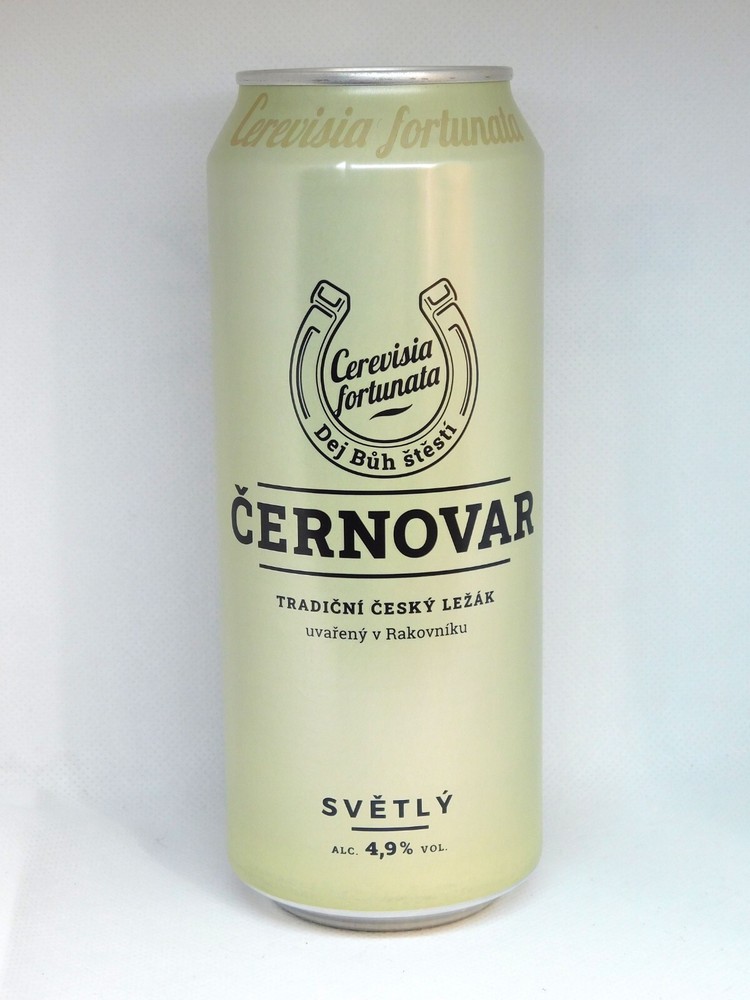 Empty Beer Can CERNOVAR Svetle 500 ml. Czechia 2022 Bottom Open!