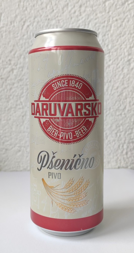 Empty 2024 Daruvarsko Wheat Beer can; 500 ml BOTTOM (Daruvar Brewery, Croatia)
