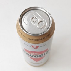 Empty 2025 Favorit Lager Beer can; 500 ml/16.9 fl oz; BOTTOM (Istria, Croatia)