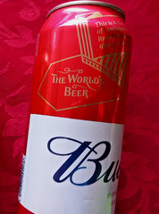 x4 EMPTY BEER CANS WIMBLEDON 26, EFES, CORONA OLYMPIC, BUDWEISER FOOTBALL CUP 26