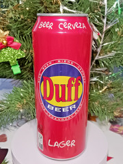 Empty DUFF Beer Can 500ml Bottom Open Collectible Germany 2025
