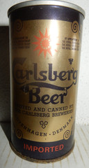CARLSBERG Beer Imported Straight Steel can from DENMARK (350ml) Empty Beercan !