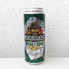 Empty 2022 Radegast 10 Lager Beer can; 500 ml/16.9 fl oz BOTTOM (Czech Republic)