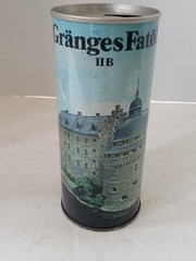 GRANGES FATOL II B Beer Can 16 oz Steel Pull Tab Set Can 1970 SWEDEN BCCA 75-182