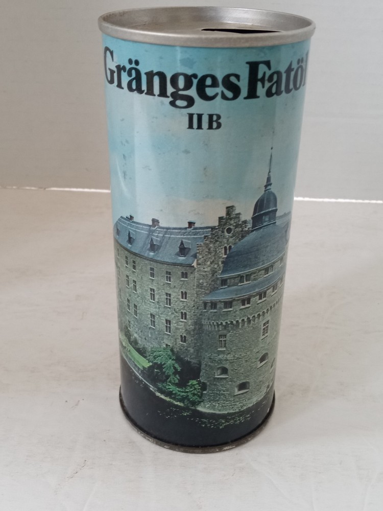 GRANGES FATOL IIB Beer Can 16 oz Steel Pull Tab Set Can 1970 SWEDEN BCCA 75-182