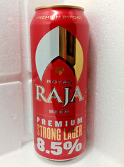 Empty Beer Can Obolon RAJA Premium 500ml. Ukraine Export in UK 2022 Bottom open!