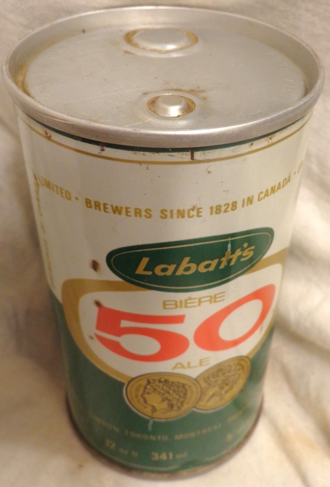 Labatt’s 50 Beer Can – Canada – 341 ml – 12 OZ – Button Top @1976