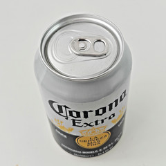 Empty 2020 Corona Extra Beer can; 330 ml/11.2 fl oz (Belgium)