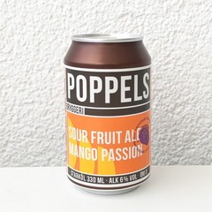 Empty 2021 Poppels Sour Fruit Ale can; 330 ml /11.2 fl oz; BOTTOM (Sweden)