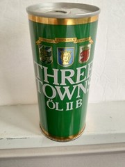 THREE TOWNS OL II B Beer Can 16 oz Steel Pull Tab SWEDEN 1980’s