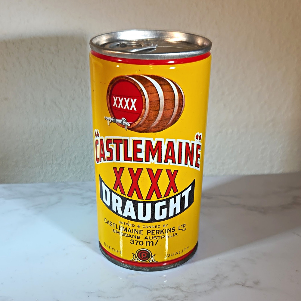 Castlemaine XXXX Draught Pull Tab Beer Can – 375ml Product of Australia