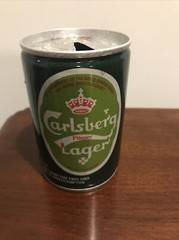 Carlsberg Pilsner Lager beer can. England. Crimped Steel. 275ml.