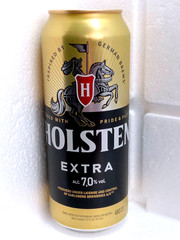 Empty Beer Can HOLSTEN Extra 480 ml. Ukraine 2024 Bottom Open
