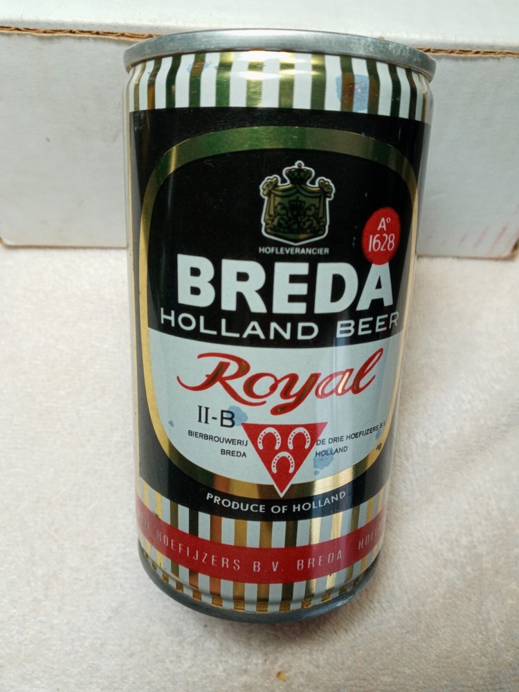 Breda Royal Holland pull tab beer can , Empty bottom opened