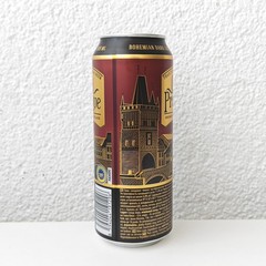 Empty 2022 Old Prague Lager Beer can; 500 ml/16.9 fl oz; BOTTOM (Czech Republic)