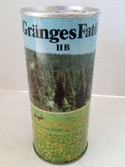 GRANGES FATOL IIB Beer Can 16 oz Steel Pull Tab SWEDEN Scenic Set Can 1970s