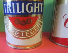 2 VINTAGE CARLING O’KEEFE LTD TORONTO STEEL BEER CAN IMPORTED CINCI TRILIGHT
