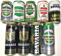 Bavaria Holland Beer can choice of alum / steel empty vintage Bottom or Top Open