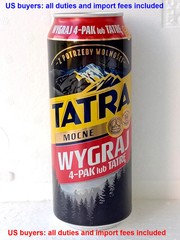 Empty TATRA Beer Can 500ml – Poland 2025 Collectible, Bottom Open