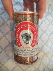 CALGARY EXPORT LAGER 11.5 OZ STRAIGHT EDGE STEEL BEER CAN CARLING O’KEEFE CANADA