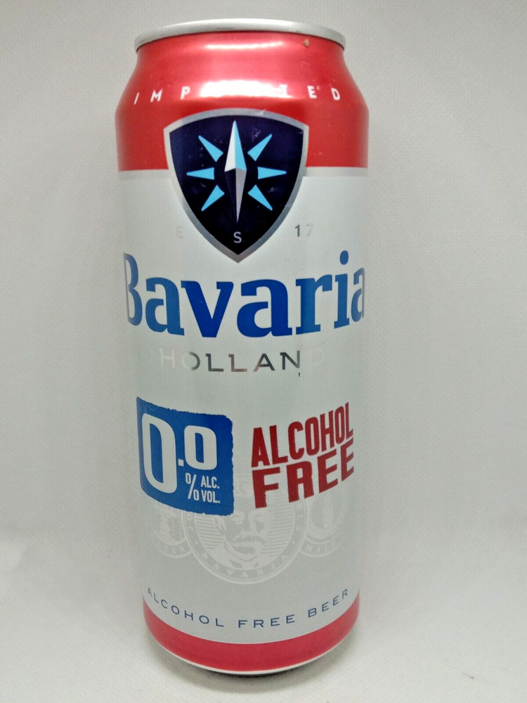 Empty Beer Can BAVARIA Holland Alcohol Free 500ml. Netherlands 2023 Bottom Open!