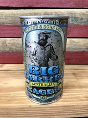 Cooper & Sons Big Barrel Lager 25oz Bottom Opened Collectible Beer Can