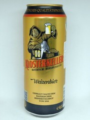 Empty Beer Can KLOSTERKELLER Weizenbier 500 ml. Germany 2021 Bottom Open!