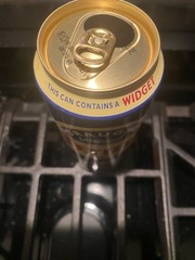 Tetley’s English Ale Leeds England import 14.9 oz aluminum beer can top opened