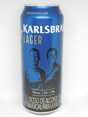 Empty Beer Can KARLSBRAU Lager 500 ml. Germany 2021 Bottom Open!