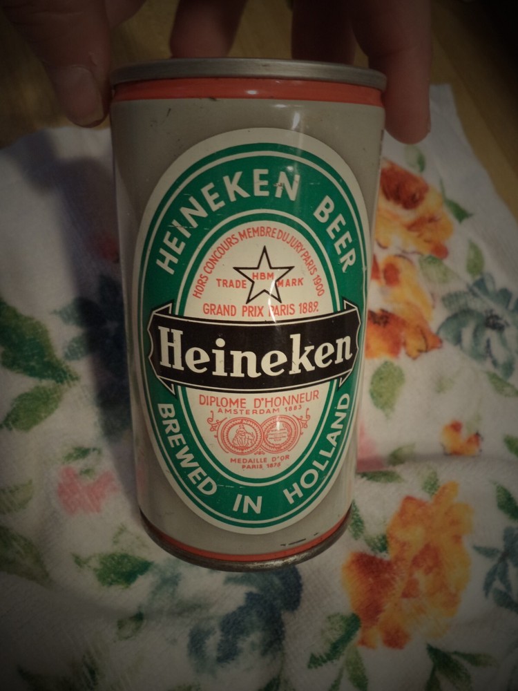 HEINEKEN ROUND EDGE STEEL12 OZ BEER CAN BREWED IN HOLLAND DIPLOME D’HONNEUR