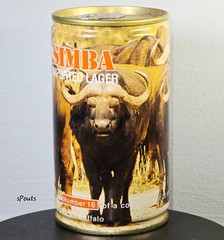 SIMBA 16 SOUTH AFRICAN CAPE BUFFALO WILDLIFE BEER CAN SAFARI DANGEROUS GAME HORN